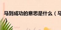 馬到成功的意思是什么(馬到成功造句有哪些)
