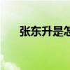 張東升是怎樣的人（張東升人物簡介）
