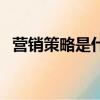 營銷策略是什么意思（營銷策略是啥意思）