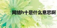 網絡h十是什么意思啊(h十解釋)