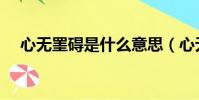 心無罣礙是什么意思(心無罣礙的出處)