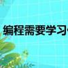 編程需要學習什么（編程需要學習什么東西）