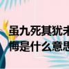 雖九死其猶未悔的意思是什么（雖九死其猶未悔是什么意思）