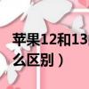 蘋果12和13的區別是什么（蘋果12和13有什么區別）
