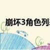 崩壞3角色列表（關于崩壞3角色列表簡介）