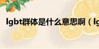 lgbt群體是什么意思啊(lgbt群體的解釋)