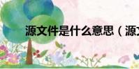 源文件是什么意思(源文件的解釋)