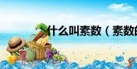 什么叫素數(素數的定義)