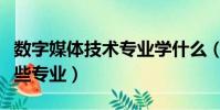 數字媒體技術專業學什么(數字媒體技術學哪些專業)