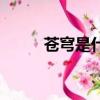 蒼穹是什么意思（蒼穹意思簡述）