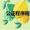 公證程序規則（公證程序規則是怎樣的）