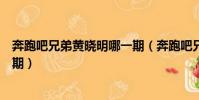奔跑吧兄弟黃曉明哪一期(奔跑吧兄弟黃曉明是參加的哪一期)