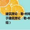 建筑理論：勒·柯布西耶的遺產：以范疇為線索的20世紀建筑理論（關于建筑理論：勒·柯布西耶的遺產：以范疇為線索的20世紀建筑理論介紹）