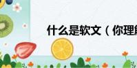 什么是軟文(你理解了嗎)