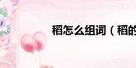 稻怎么組詞(稻的意思)