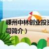 嵊州中林創業投資有限公司（關于嵊州中林創業投資有限公司簡介）