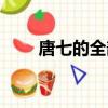 唐七的全部小說作品（唐七的簡介）