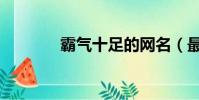 霸氣十足的網名(最拽網名)