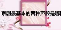 京劇最基本的兩種聲腔是哪兩種(京劇介紹)