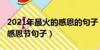 2021年最火的感恩的句子(2021最新好聽的感恩節句子)