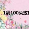 1到100朵玫瑰花語（100朵玫瑰代表什么）