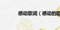 感動歌詞(感動的歌曲簡介)