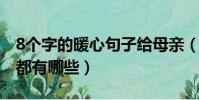 8個字的暖心句子給母親(給母親的暖心句子都有哪些)