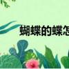 蝴蝶的蝶怎么組詞（蝶組詞是什么呢）