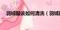 羽絨服該如何清洗(羽絨服的清洗方法)