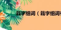 栽字組詞(栽字組詞有哪些呢)