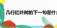 幾行紅葉樹的下一句是什么(作者是誰)
