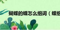 蝴蝶的蝶怎么組詞(蝶組詞是什么呢)