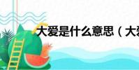 大愛是什么意思(大愛的含義)