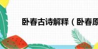 臥春古詩解釋(臥春原文及解釋)
