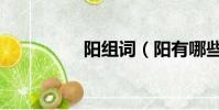 陽組詞(陽有哪些組詞)