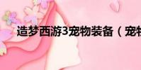 造夢西游3寵物裝備(寵物裝備的獲得)