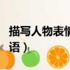 描寫人物表情的四字詞語（關于描寫表情的詞語）