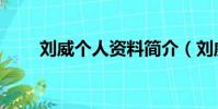 劉威個人資料簡介(劉威個人簡介)