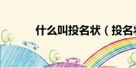 什么叫投名狀(投名狀的意思)