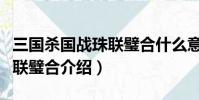 三國殺國戰珠聯璧合什么意思(三國殺國戰珠聯璧合介紹)