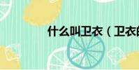 什么叫衛衣(衛衣的介紹)