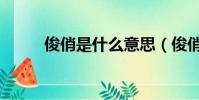 俊俏是什么意思(俊俏詞語解釋)