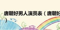 唐朝好男人演員表(唐朝好男人演員角色介紹)