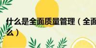 什么是全面質量管理(全面質量管理指的是什么)