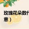 玫瑰花朵數代表什么（玫瑰花朵數代表什么寓意）