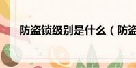 防盜鎖級別是什么(防盜鎖級別介紹)