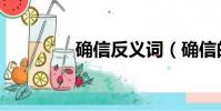 確信反義詞(確信的意思)