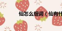 仙怎么組詞(仙有什么組詞)