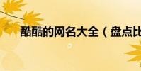 酷酷的網名大全(盤點比較酷的網名)