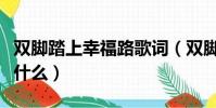 雙腳踏上幸福路歌詞(雙腳踏上幸福路歌詞是什么)